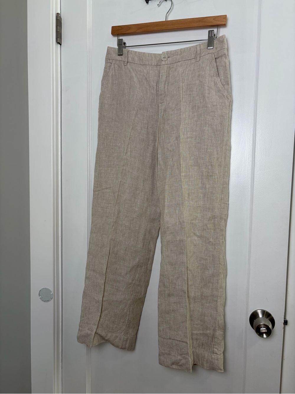Garnet Hill Flax Linen wide leg Trouser Pants Lagenlook 8 - Picture 14 of 16